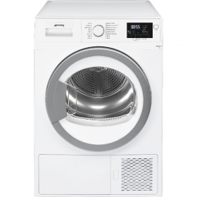  Tumble Dryer Smeg dht71eit-1 Freestanding Front-Load 7 kg A White  Freestanding, Front Loading, Heat Pump, a +, Silver, White, B Silver 