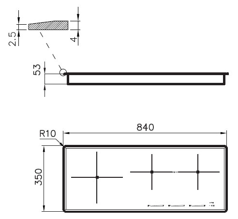 Table de cuisson S4000 Induction Bridge, Table induction